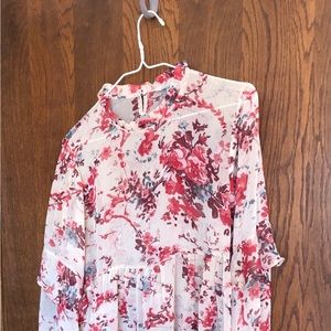 High neck ruffled sheer BOHO SUNDANCE BLOUSE!